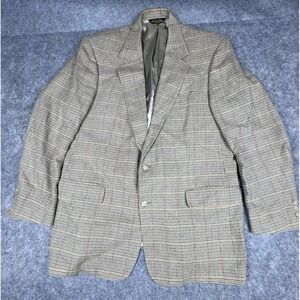 Brooks Brothers Blazer Jacket Mens 44R Wool Houndstooth Made In USA Vintage
